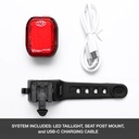 NiteRider Vmax+ 180 Lumen USB-C Rechargeable Bike Rear Light Powerful Daylight Visible Bicycle LED Bike Taillight Easy to Install Road Mountain City C