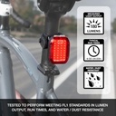 NiteRider Vmax+ 180 Lumen USB-C Rechargeable Bike Rear Light Powerful Daylight Visible Bicycle LED Bike Taillight Easy to Install Road Mountain City C