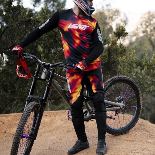 PANTALON LEATT MTB GRAVITY 8.0 HEATMAP RED