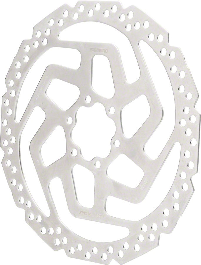 Shimano Tourney SM-RT26-MP Disc Brake Rotor - 180mm  6-Bolt  for Resin Pads Only  Silver