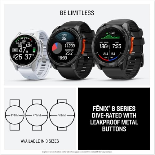 RELOJ GARMIN FENIX 8 47MM MULTISPORT GPS WATCH PREMIUM AMOLED SAPPHIRE