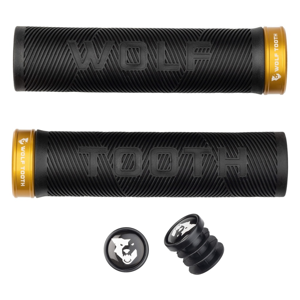 [ECHO-BLOK-GLD] PUÑOS WOLFTOOTH ECHO LOCK-ON RUBBER GRIPS