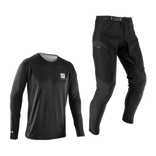KIT LEATT PANTALON + JERSEY MTB GRAVITY 1.0 GHOST BLACK