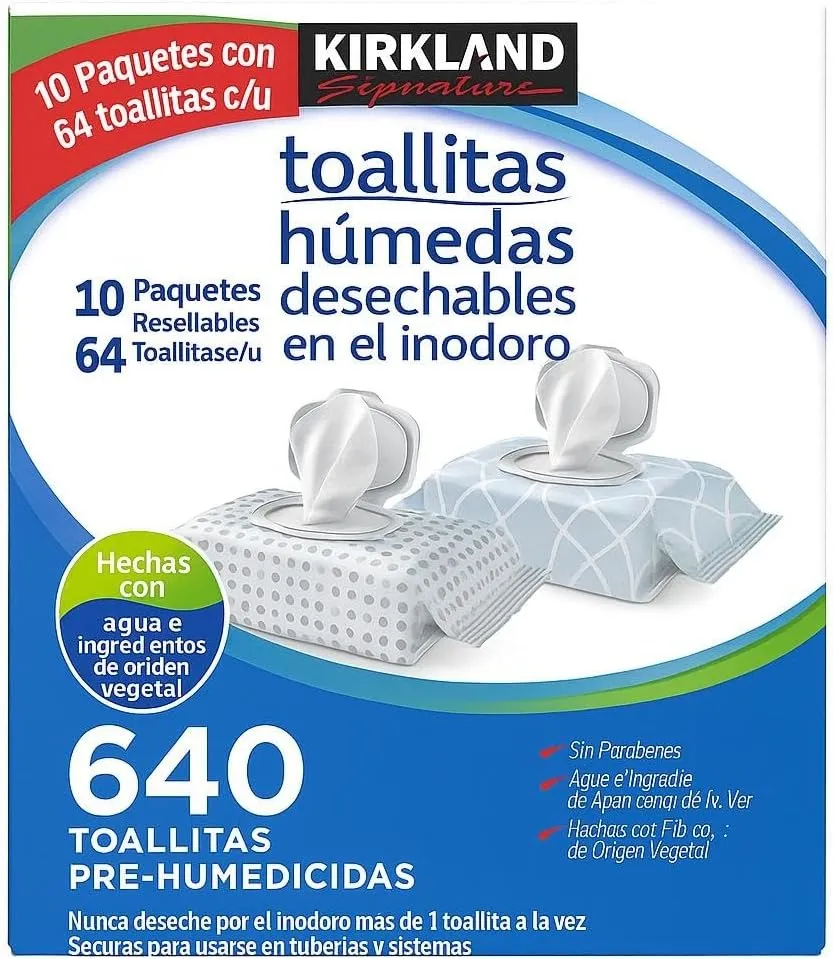 TOALLITAS KIRKLAN DESECHABLES 64 PIEZAS