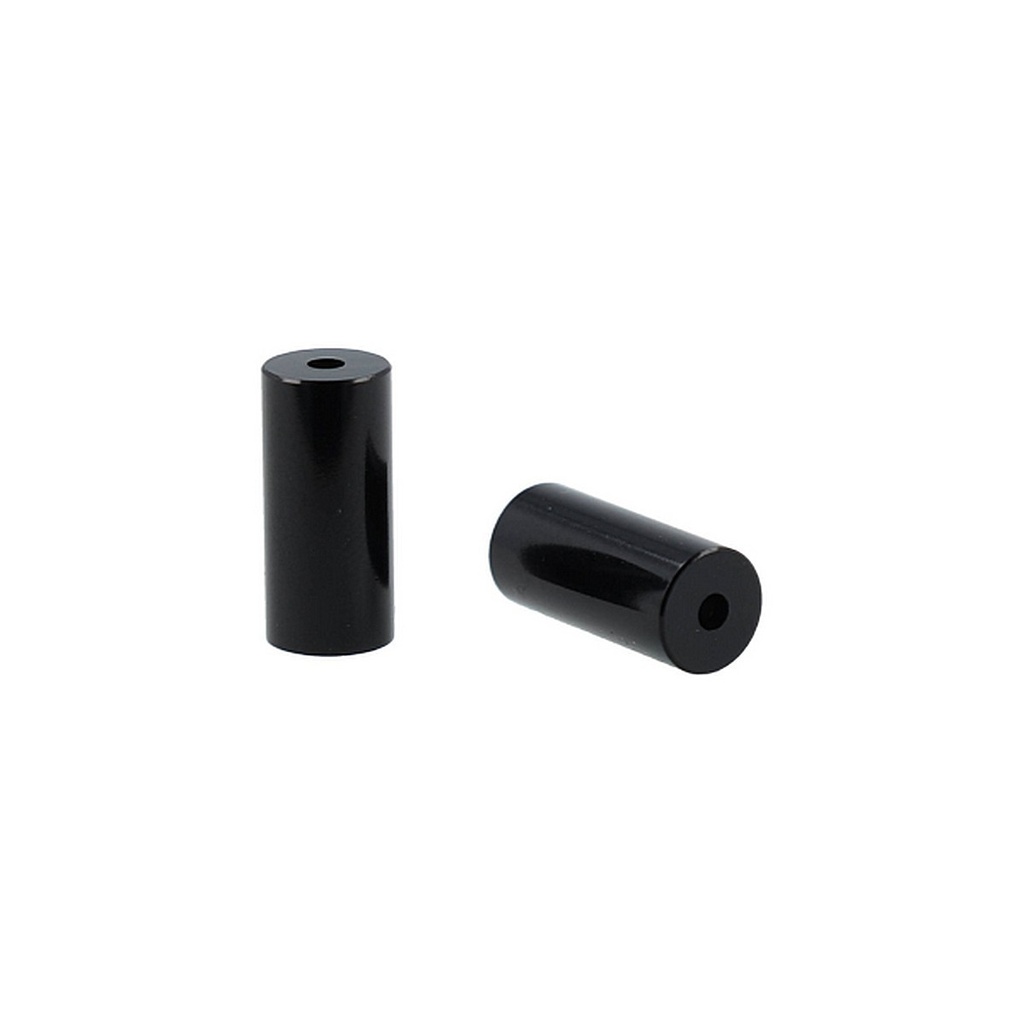 TAPA PARA FORRO ELVEDES DROPPER "END CAPS" Ø3.65mm DIAMETRO INTERIOR (Ø5.5mm DIAMETRO EXTERIOR) x12mm ALUMINIO NEGRO