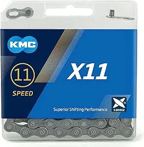 [X11 (CDN-B-KMC-58)] CADENA KMC 11V X11 PLATA/NEGRO 118E 