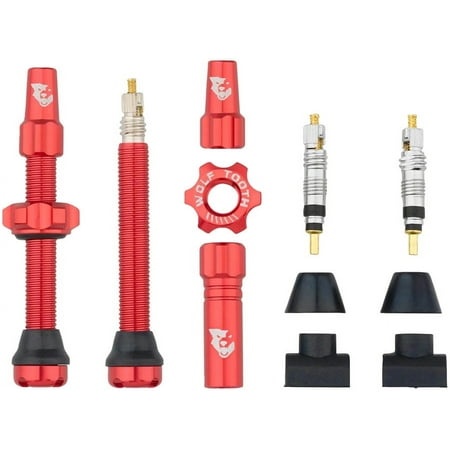 [TLV-KIT44-RED] VALVULAS WOLFTOOTH TUBELESS 44MM (ROJO)